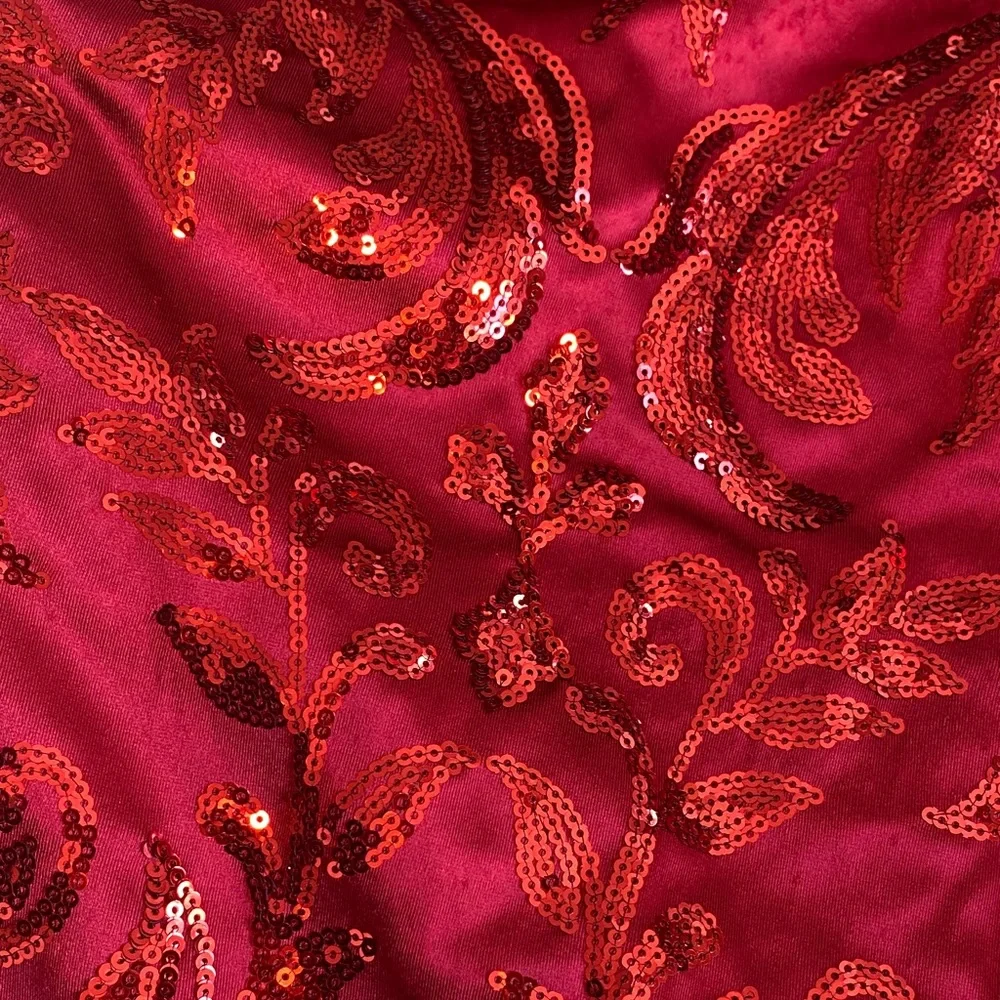 Windsor Red Sequin Prom Dress - Picture 6 of 10